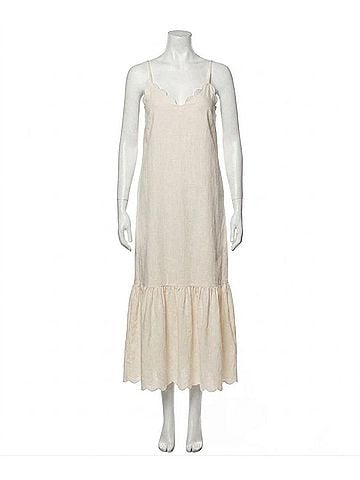 Sundays Amaya Linen Dress in Whisper White (view 1)