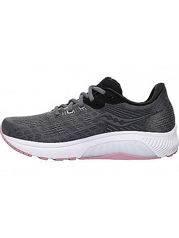 Saucony Women's Guide 14 Shoes in Charcoal/Rose (view 2)