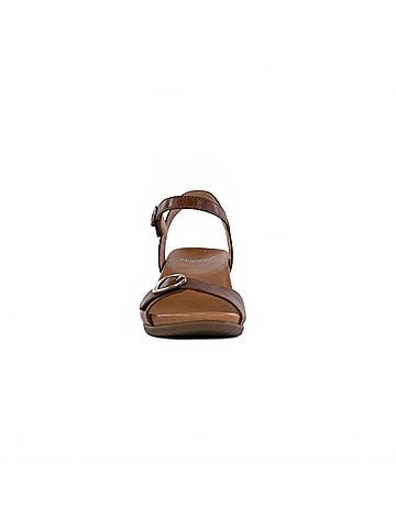 Dansko Women's Arielle Sandal in Tan Glazed Kid Leather (view 2)