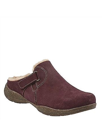Clarks Women's Roseville Clog in Burgundy Suede (view 1)