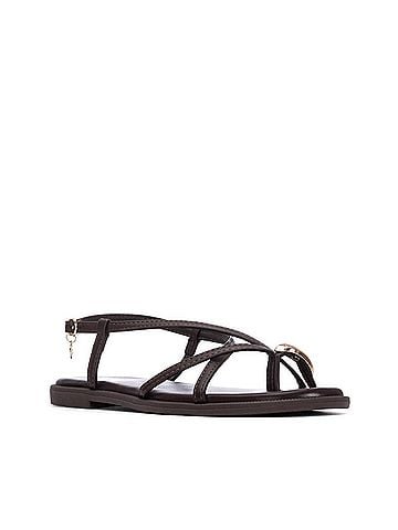 XTI Women's Strappy Sandals in Brown (view 2)