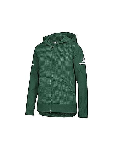 Adidas Women's Long Sleeve Squad Jacket in Dark Green (view 1)