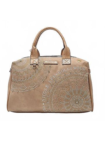 Nicole Lee Women's Josefina Boston Bag With Adjustable Strap in Beige (view 2)