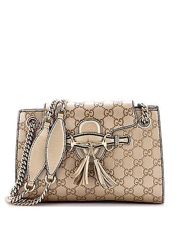 Gucci Emily Chain Flap Shoulder Bag Guccissima Leather Small (view 1)