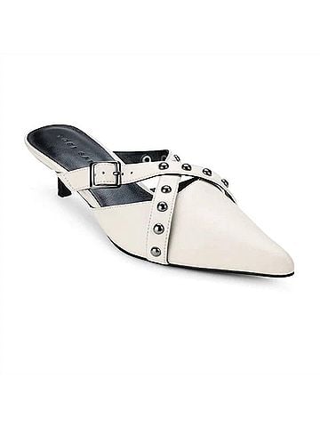 Yosi Samra Women's Alexis Leather Kitten Heel (view 1)