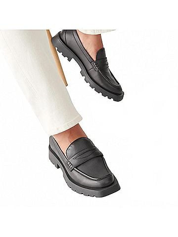 Dolce Vita Women's Elias Flats in Black Leather (view 2)