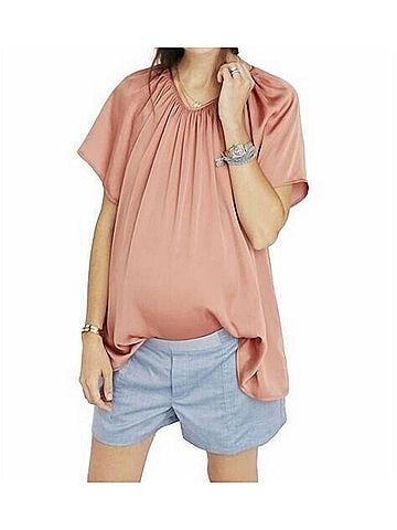 Hatch Cecilia Short Sleeves Top in Terracotta/Pink (view 2)