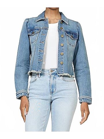 Dear John Roselyn Fitted Denim Jacket in Vintage Flow (view 2)