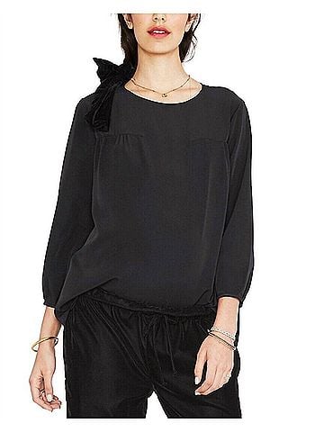 Hatch Women'S The Delfina Top Blouse in Black (view 2)