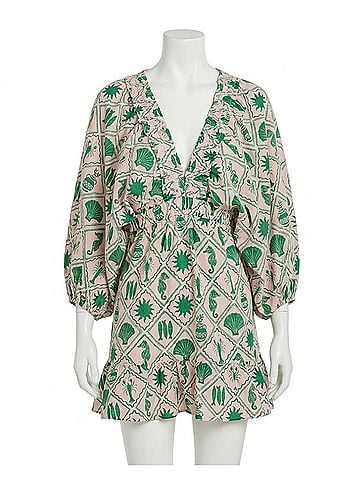Show Me Your Mumu Hadley Mini Dress in Pink And Green (view 1)