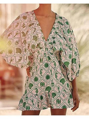 Show Me Your Mumu Hadley Mini Dress in Pink And Green (view 2)