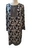 Max Studio Floral Black White Casual Dress Size XL - photo 1