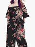 City Chic Floral Black Pink Jumpsuit Size 16 - photo 3