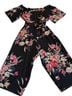 City Chic Floral Black Pink Jumpsuit Size 16 - photo 1