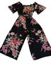 City Chic Floral Black Pink Jumpsuit Size 16 - photo 2