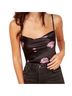 Reformation 100% Silk Floral Black Pink Tank Top Size XS - photo 1