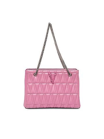 Versace Quilted Leather Virtus Tote (view 1)