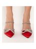 Azalea Wang Solid Red Heels Size 6 1/2 - photo 4