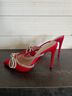 Azalea Wang Solid Red Heels Size 6 1/2 - photo 9