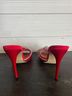 Azalea Wang Solid Red Heels Size 6 1/2 - photo 10