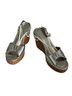 Tory Burch 100% Leather Silver Sandals Size 6 - photo 5