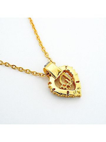 Christian Dior Christian Dior Necklace, GP Plated, Rhinestone, Gold, Women's (view 2)