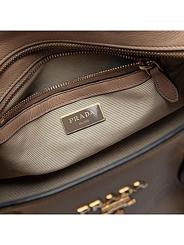 Prada Small City Calf Trimmed Saffiano Top Handle Bag (view 2)