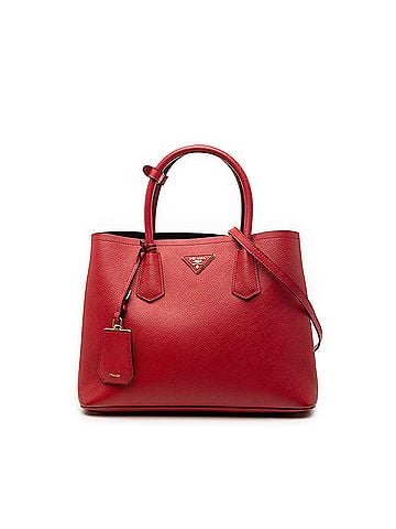 Prada Medium Saffiano Cuir Double Satchel (view 1)