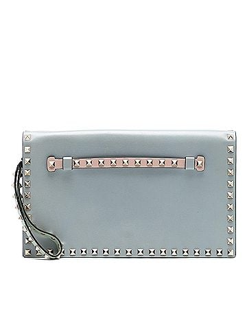 Valentino Tricolor Rockstud Wristlet Clutch (view 1)