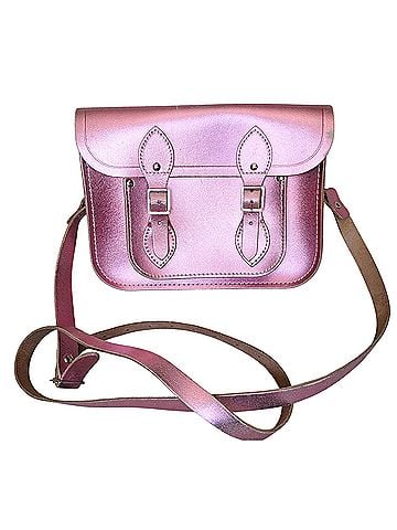The Cambridge Satchel Company Claasic metallic gilt Leather Satchel (view 1)