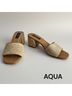 Aqua 100% Fabric Solid Tan Brown Mule/Clog Size 8 - photo 3
