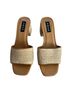 Aqua 100% Fabric Solid Tan Brown Mule/Clog Size 8 - photo 5