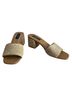 Aqua 100% Fabric Solid Tan Brown Mule/Clog Size 8 - photo 1