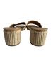 Aqua 100% Fabric Solid Tan Brown Mule/Clog Size 8 - photo 2