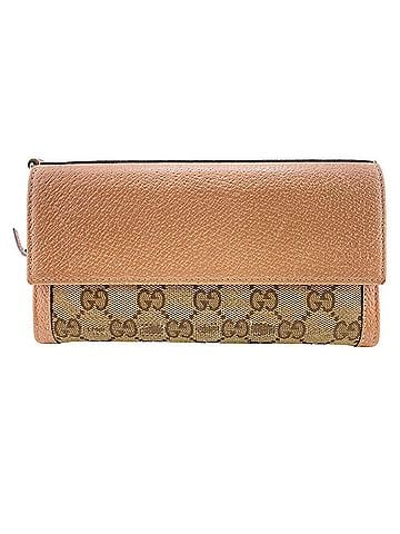 Gucci GUCCI 323396 Flap coin purse long wallet GG canvas beige women's Z0006974 (view 1)