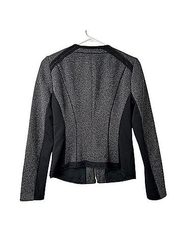 White House Black Market Tweed Moto Jacket Blazer Jacket (view 2)