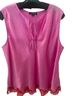 J.Crew 100% Acetate Red Pink Sleeveless Blouse Size XXL - photo 1