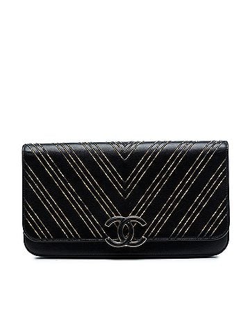 Chanel Chevron Sheepskin Subtle Clutch (view 1)
