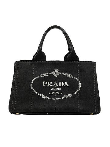 Prada Canvas Canapa Logo Satchel (view 1)