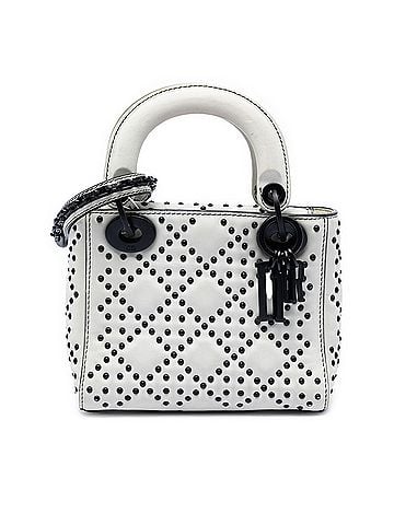 Dior Mini Ultra Matte Calfskin Cannage Studded Supple Lady Dior (view 1)