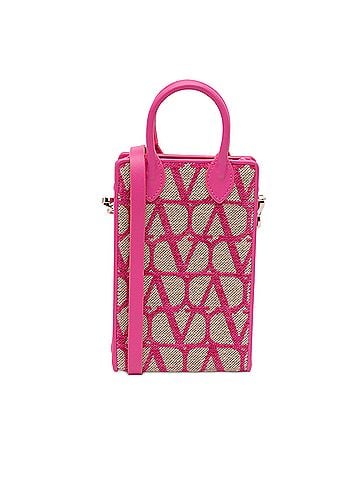 Valentino Leather Trimmed Toile Iconographe Satchel (view 1)