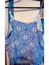 Express Floral Blue White Sleeveless Blouse Size L - photo 4