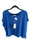 Zenana Blue Short Sleeve Blouse Size XL - photo 1