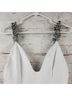 Area 67% Rayon 28% Nylon 5% Elastane 100% Polyester White Cocktail Dress Size M - photo 4