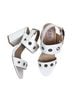 AMS 100% Faux Leather Solid White Sandals Size 7 1/2 - photo 1