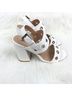 AMS 100% Faux Leather Solid White Sandals Size 7 1/2 - photo 6