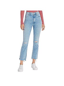 Mother the insider crop step fray Jeans (view 1)