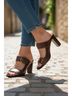 Anne Klein Collection 100% Leather Brown Sandals Size 6 - photo 3