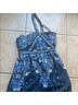 Altar'd State 100% Polyester Print Blue Gray Cocktail Dress Size S - photo 5