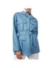Rails 100% Polyester 67% Rayon 16% Polyester 12% Cotton 5% Metallic Fiber Solid Blue Faux Leather Jacket Size XS - photo 1